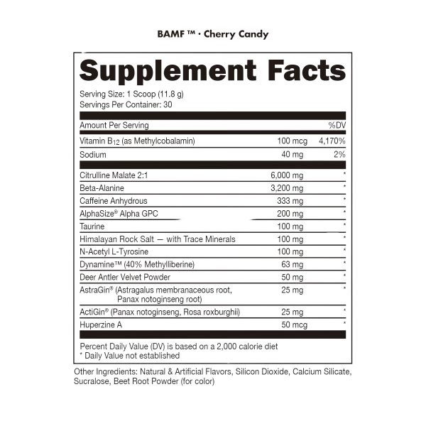 BAMF High Stimulant Nootropic Pre-Workout